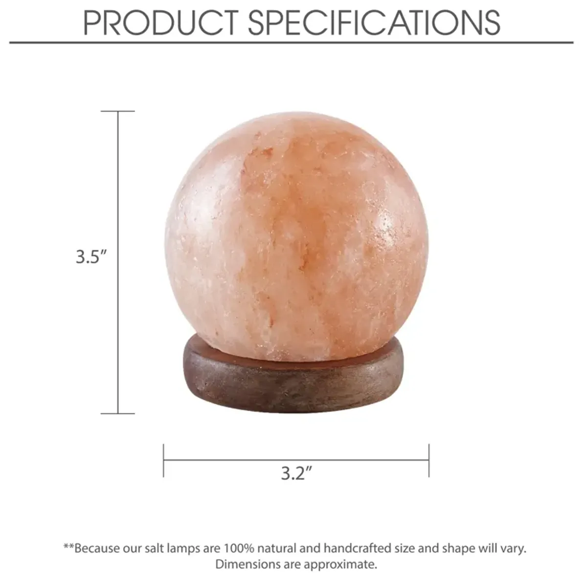 Loft Lyfe Magaly Round Salt Lamp 8 Color Modes