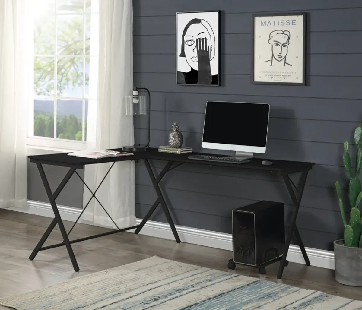 ACME Demas Computer Desk, Black Finish