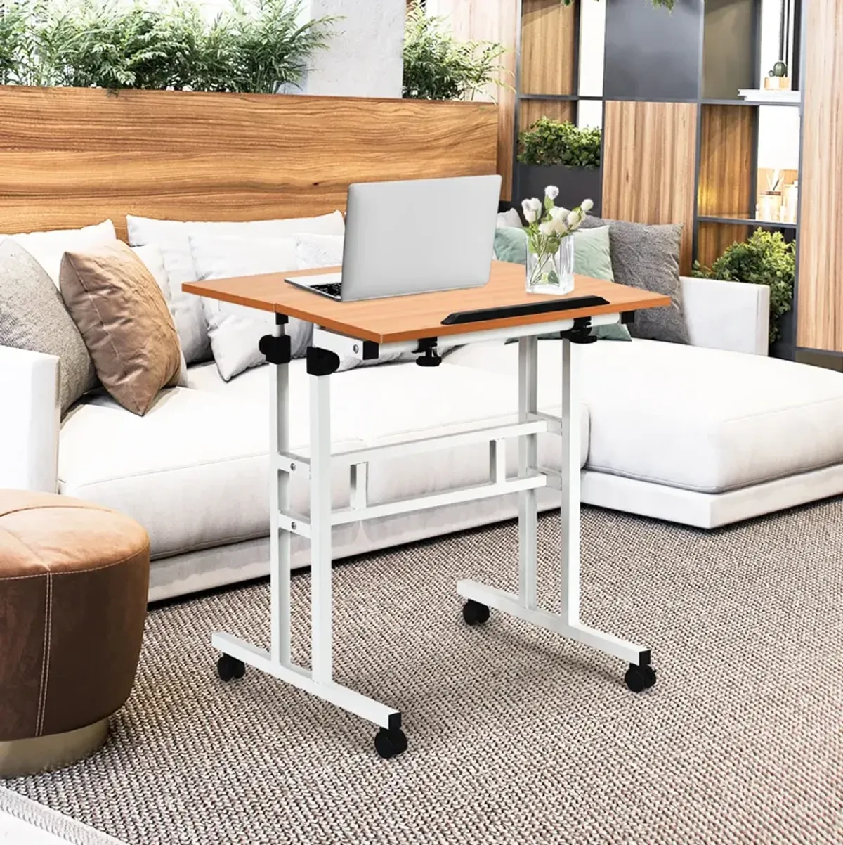 2 in 1 Height Adjustable Sit Standing Computer Desk