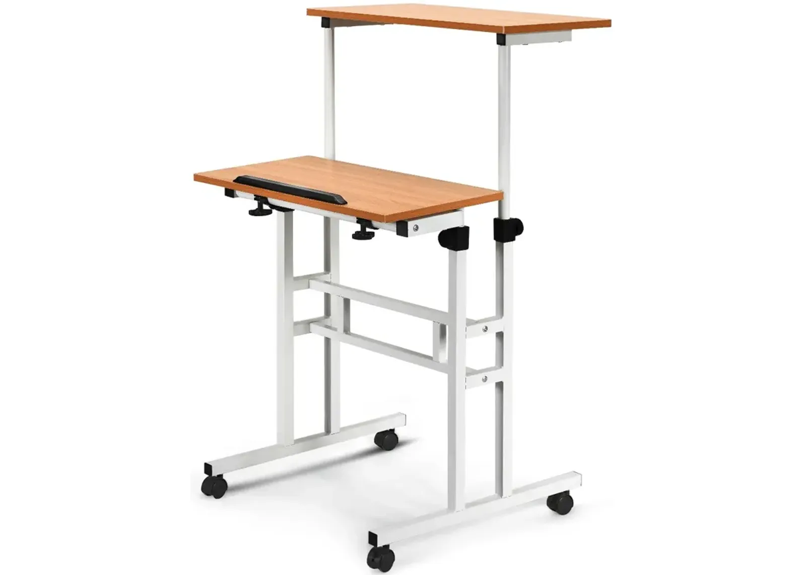 2 in 1 Height Adjustable Sit Standing Computer Desk