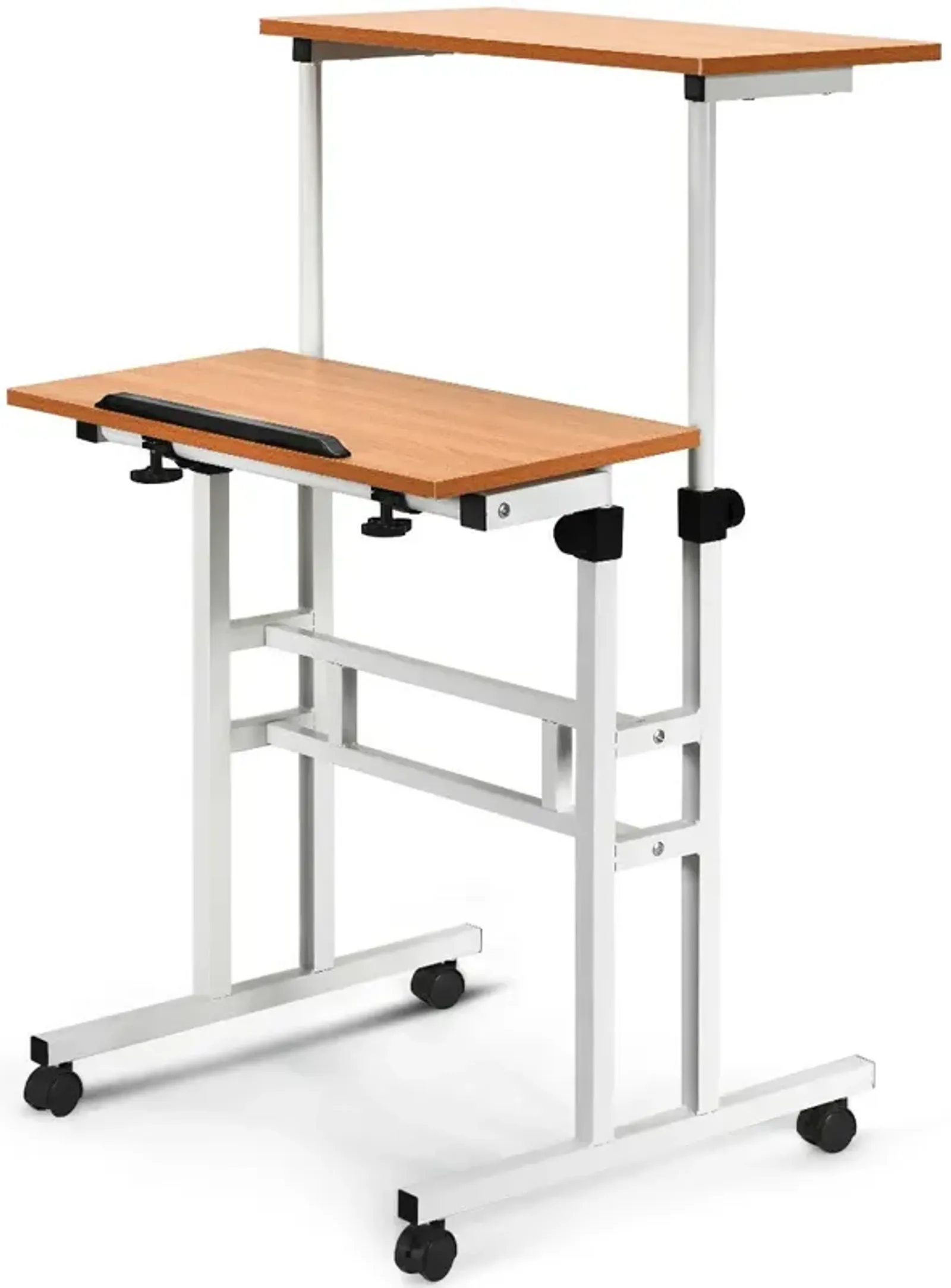 2 in 1 Height Adjustable Sit Standing Computer Desk