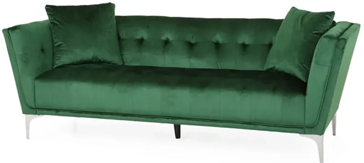 Merax Comfy 3-seat Velvet Upholstery Sofa with 5 Legs