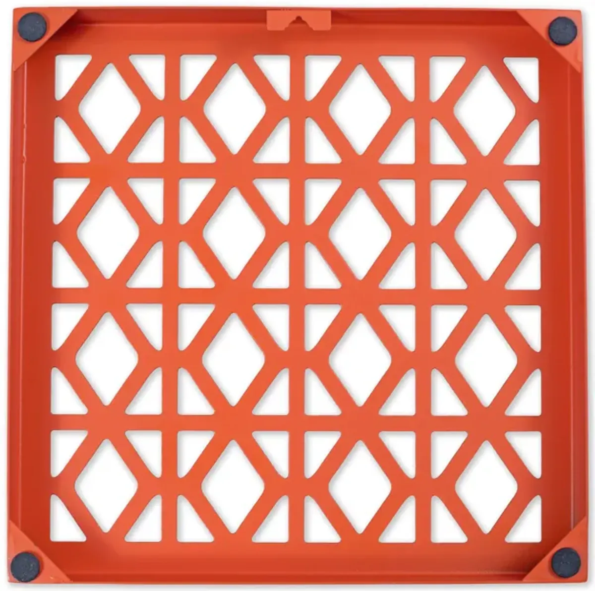 Breeze Block Metal Wall Tile: 7' x 7' Orange