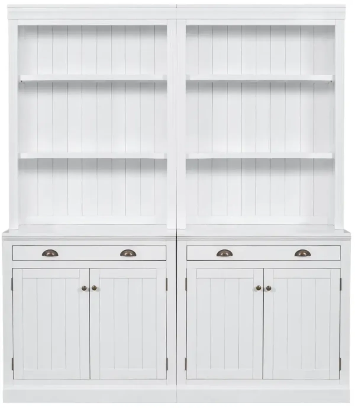 83.4"Tall Bookshelf Suite, Modern Bookcase Suite With LED Lighting