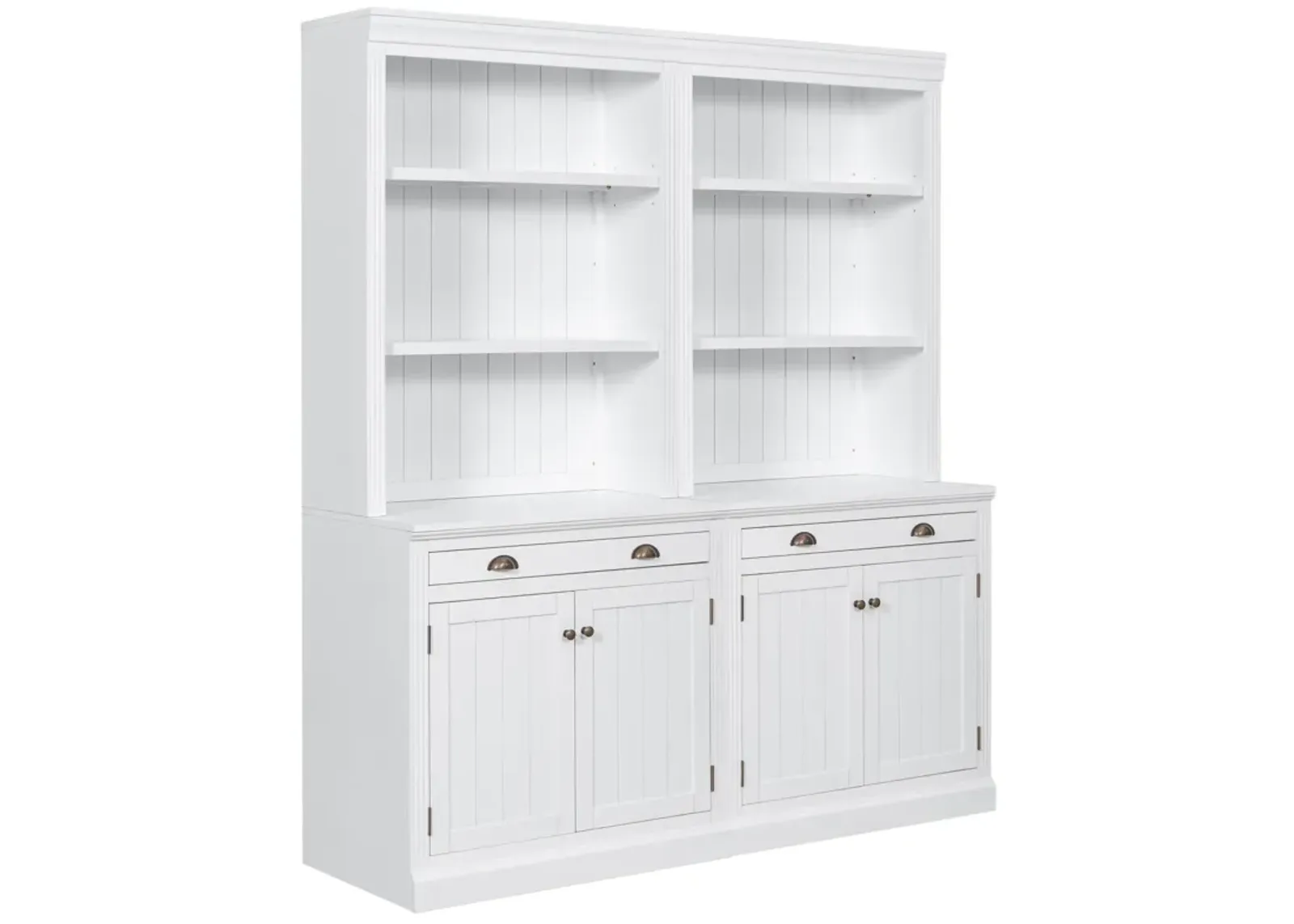 83.4"Tall Bookshelf Suite, Modern Bookcase Suite With LED Lighting