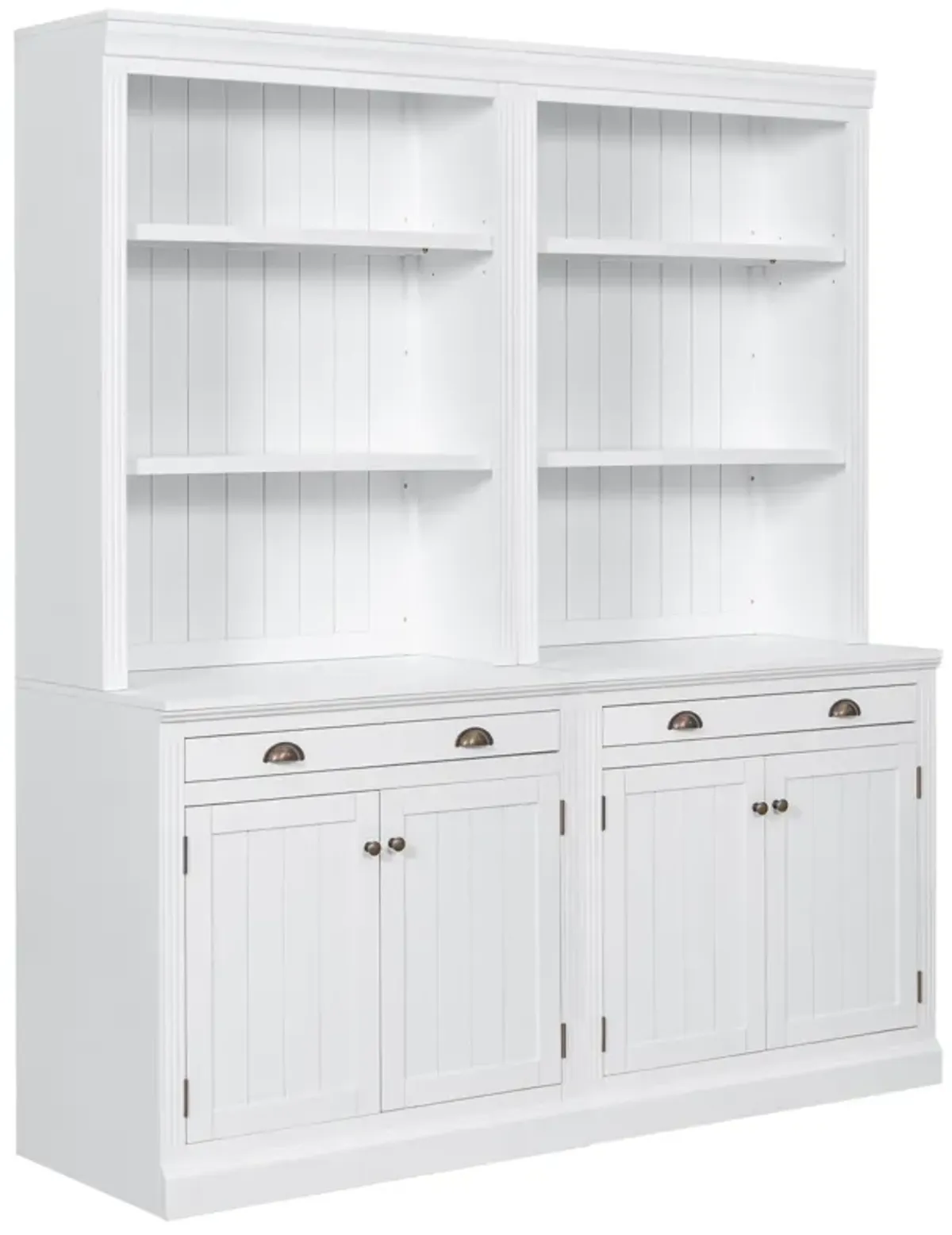 83.4"Tall Bookshelf Suite, Modern Bookcase Suite With LED Lighting