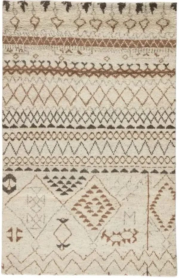 Zuri Zamunda White 3' x 10' Runner Rug