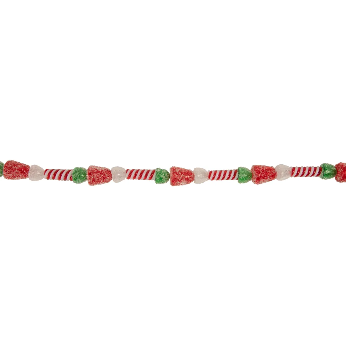 4' Faux Gum Drop Candy and Peppermint Swirls Christmas Garland - Unlit