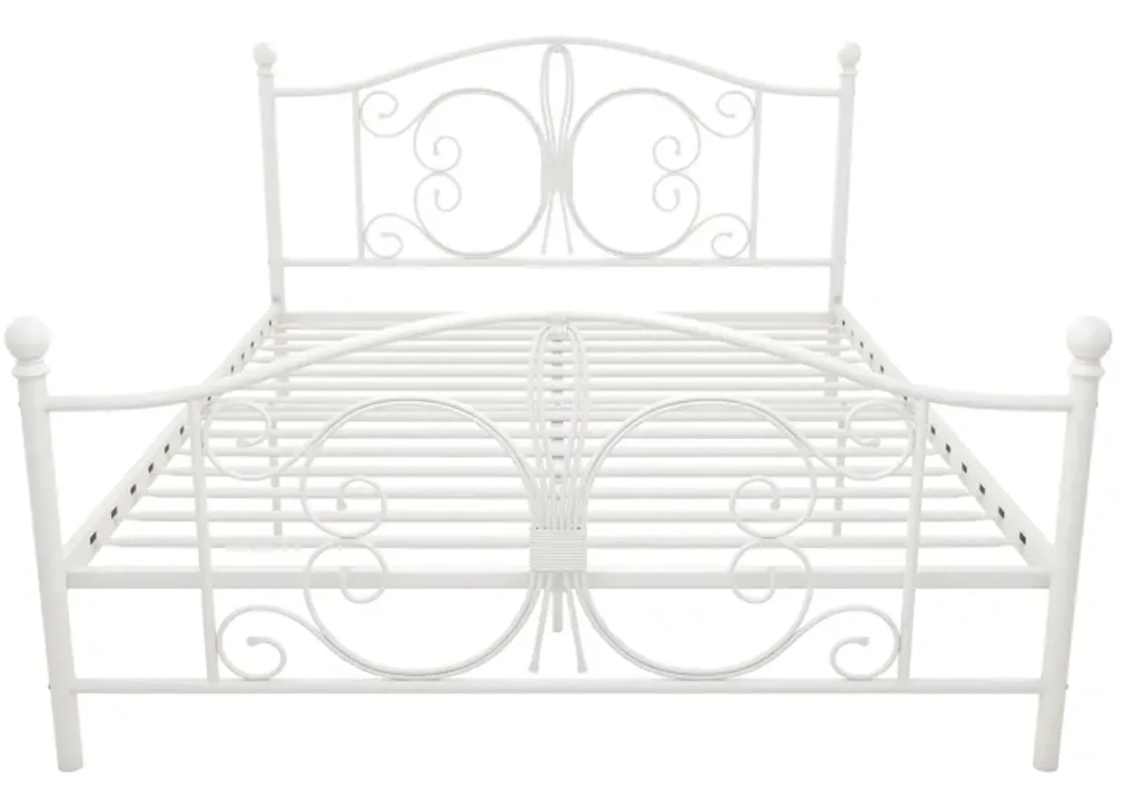 Atwater Living Bradford Metal Bed, White, Queen