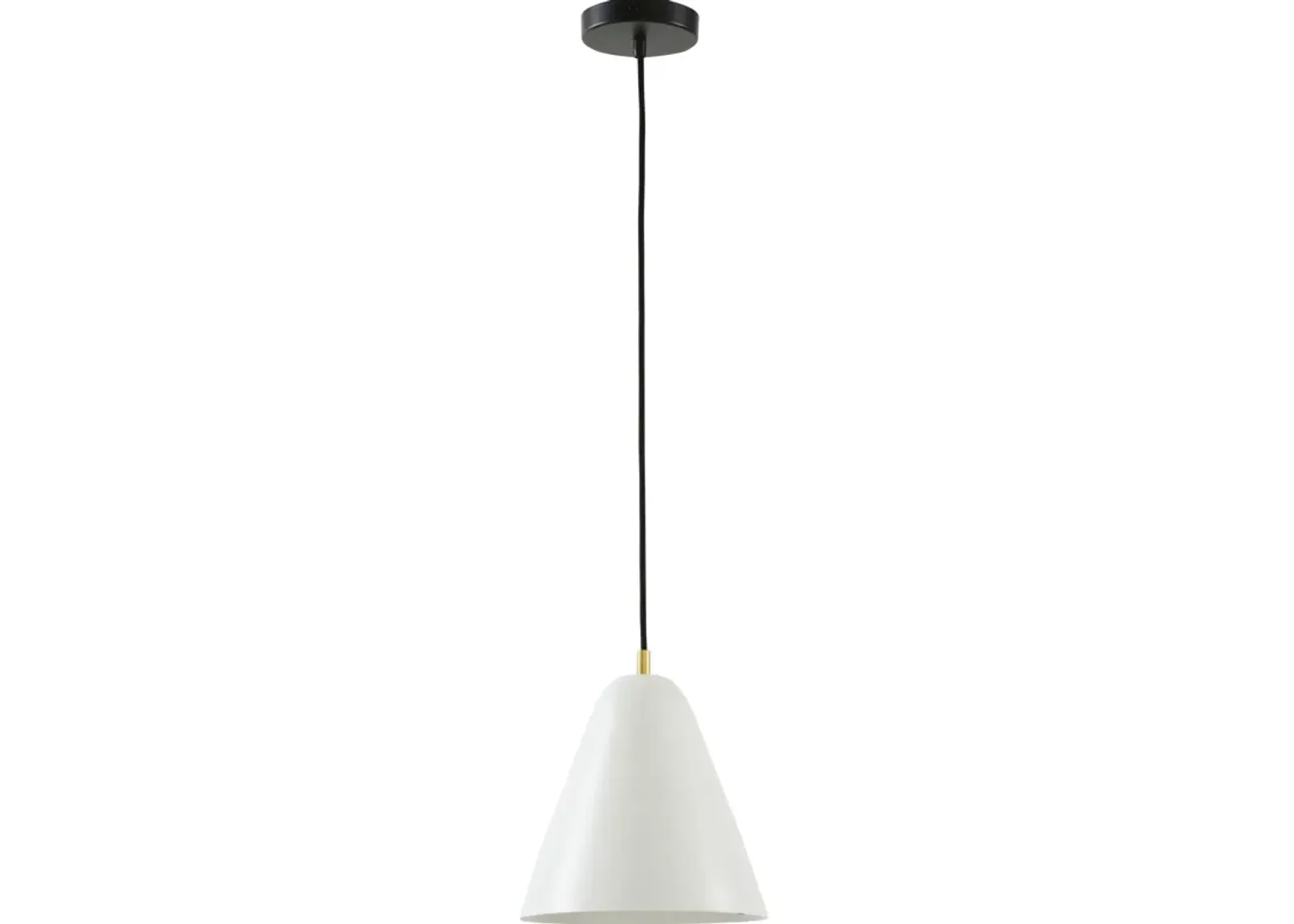 10.7" Matte White and Black Classic Ceiling Light Fixture