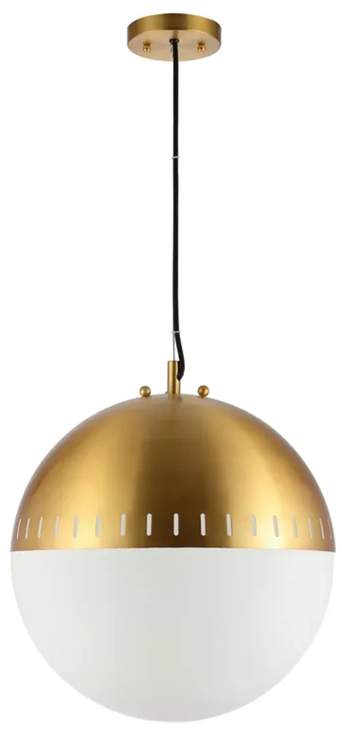 Remy Adjustable Iron/Glass Art Deco Mid-Century Globe LED Pendant