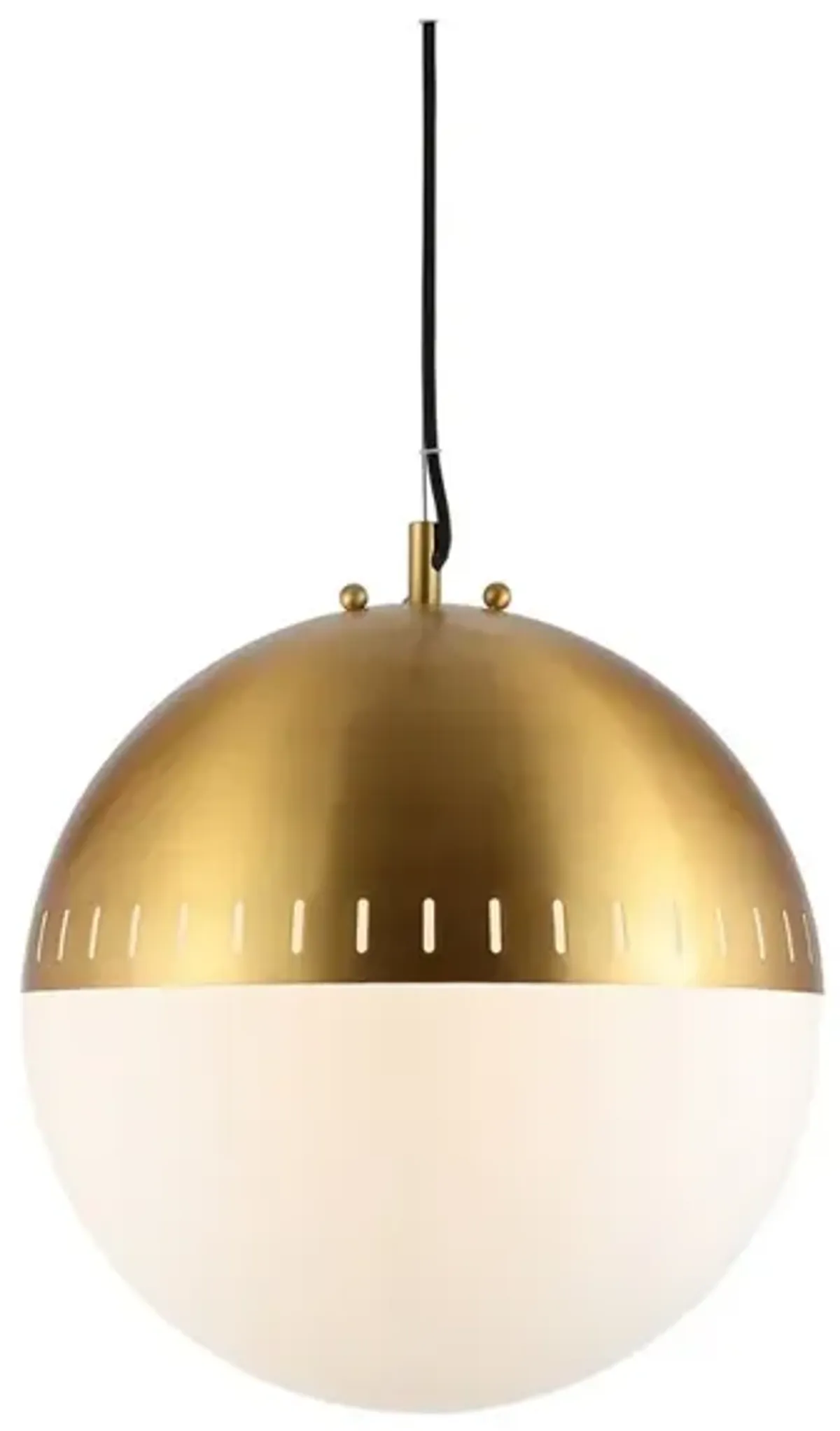 Remy Adjustable Iron/Glass Art Deco Mid-Century Globe LED Pendant