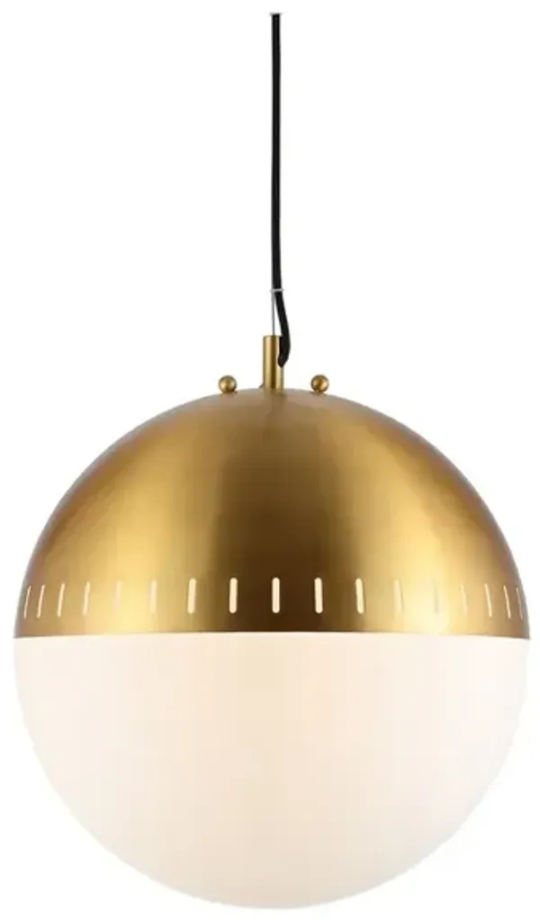 Remy Adjustable Iron/Glass Art Deco Mid-Century Globe LED Pendant