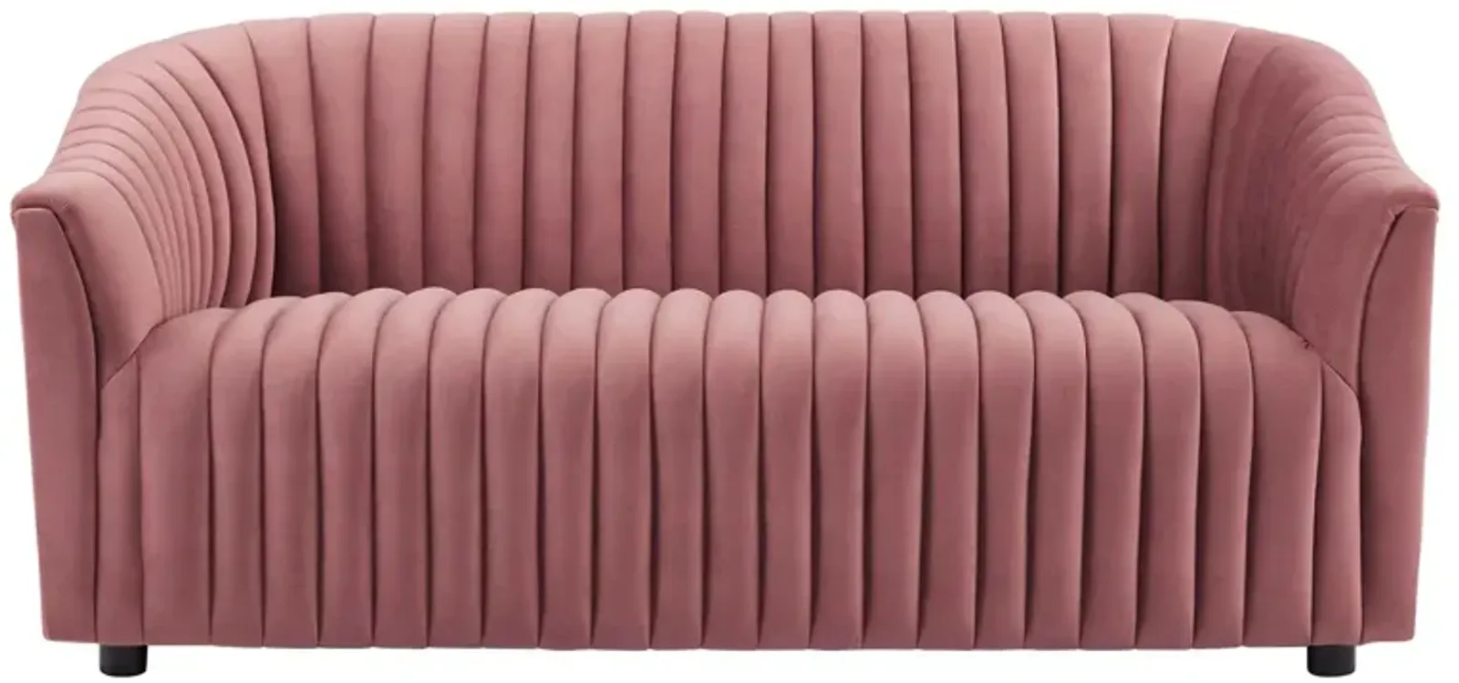 Announce Performance Velvet Channel Tufted Loveseat