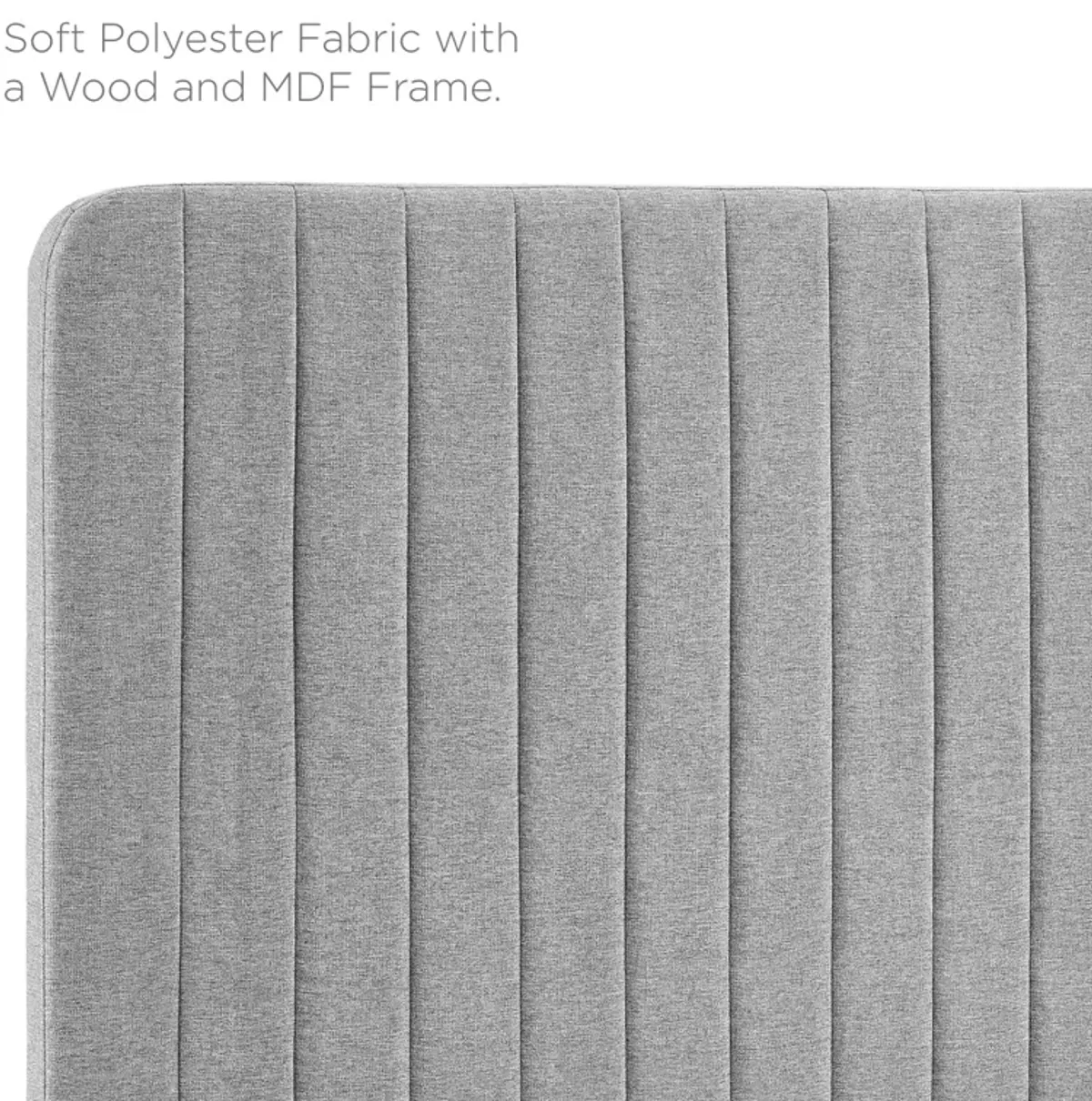 Modway - Milenna Channel Tufted Upholstered Fabric King/California King Headboard