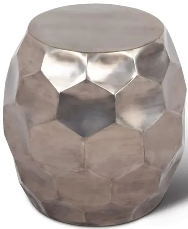 Stomp Round End Table - Nickel