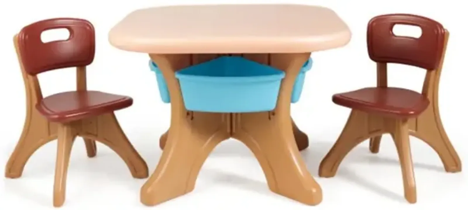 Hivvago In/Outdoor 3-Piece Plastic Children Play Table & Chair Set