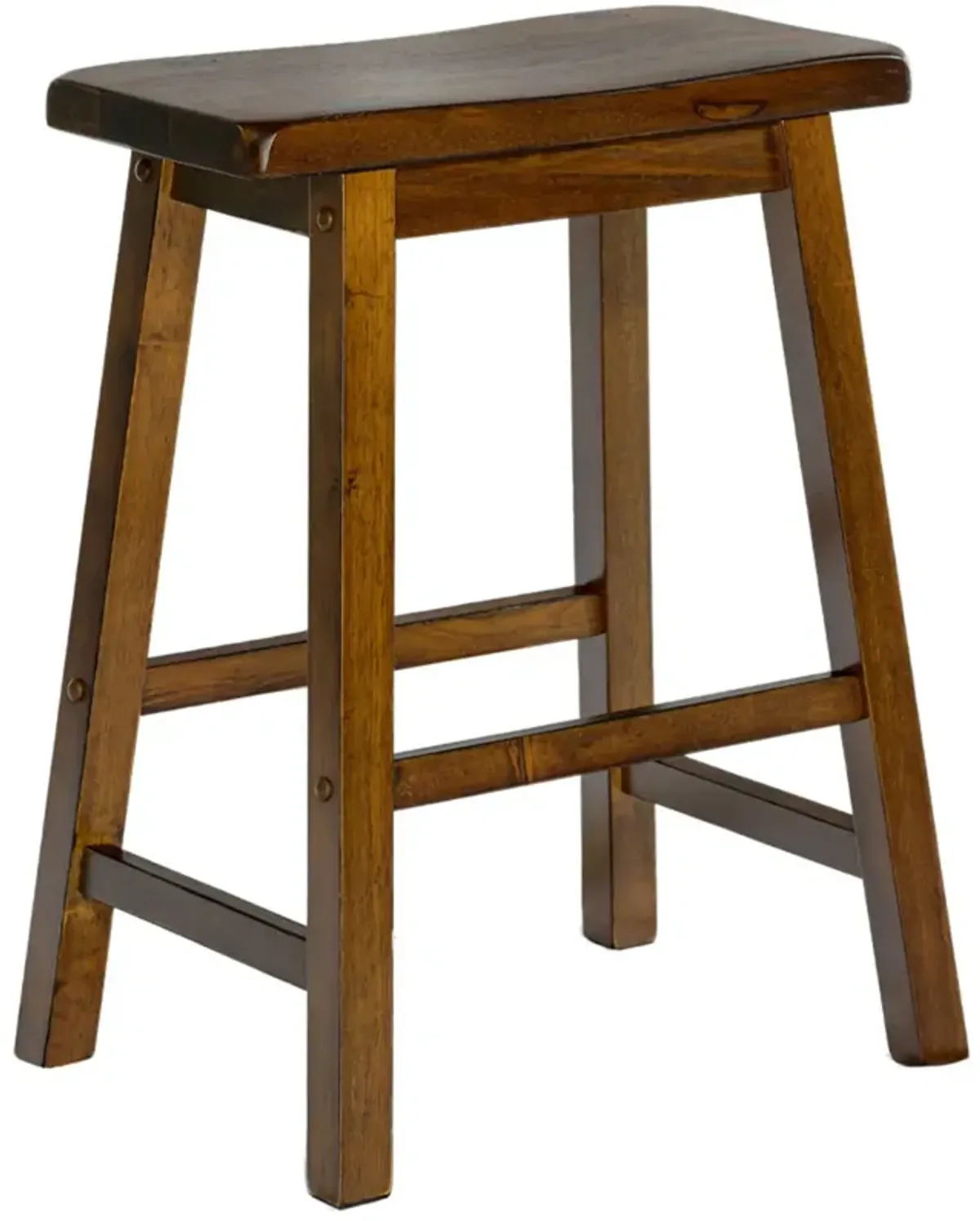 Legacy Decor Saddleback Seat Height Wood Bar Stool in Distressed Finish (Set of 2)