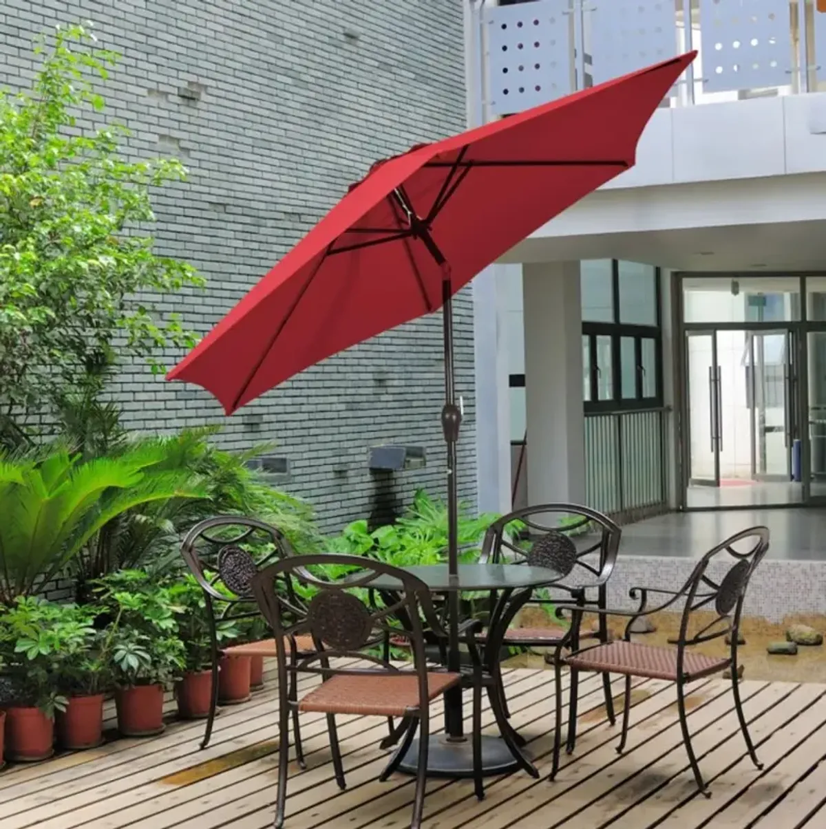 Hivvago 10 Feet Outdoor Patio Umbrella with Tilt Adjustment and Crank