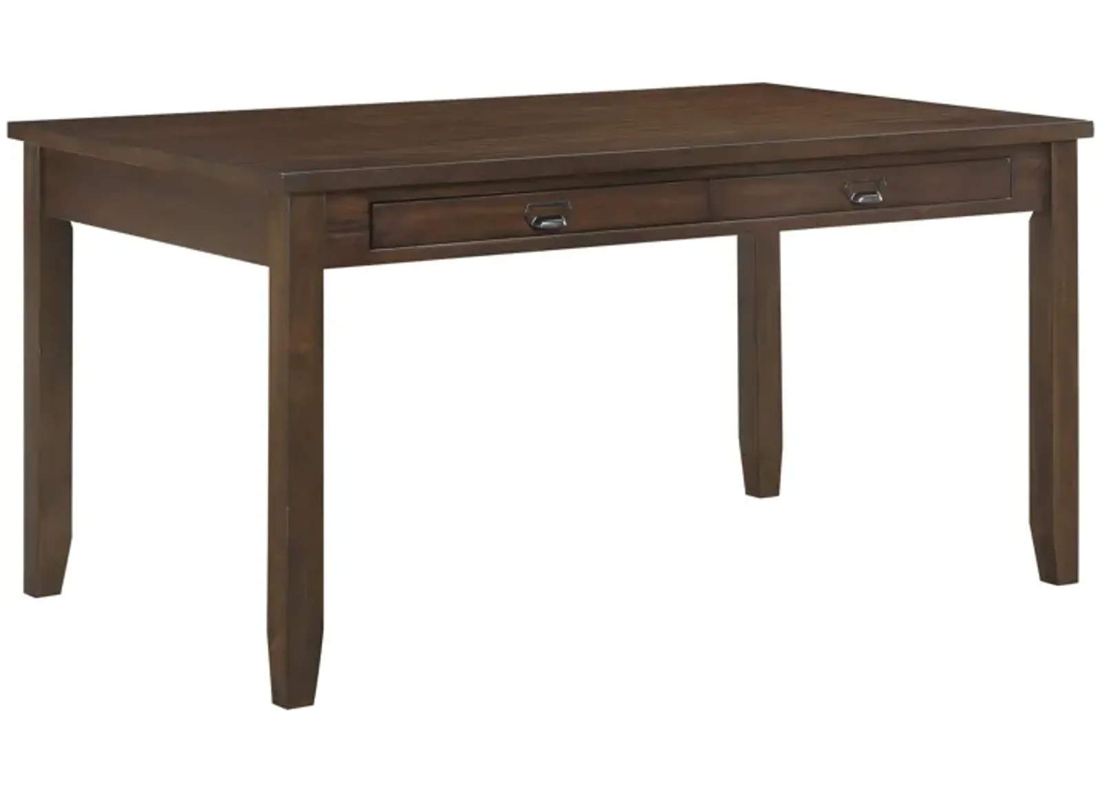 Humpty 60 Inch Dining Table, Rectangular Top, 2 Drawers, Cherry Brown Wood - Benzara