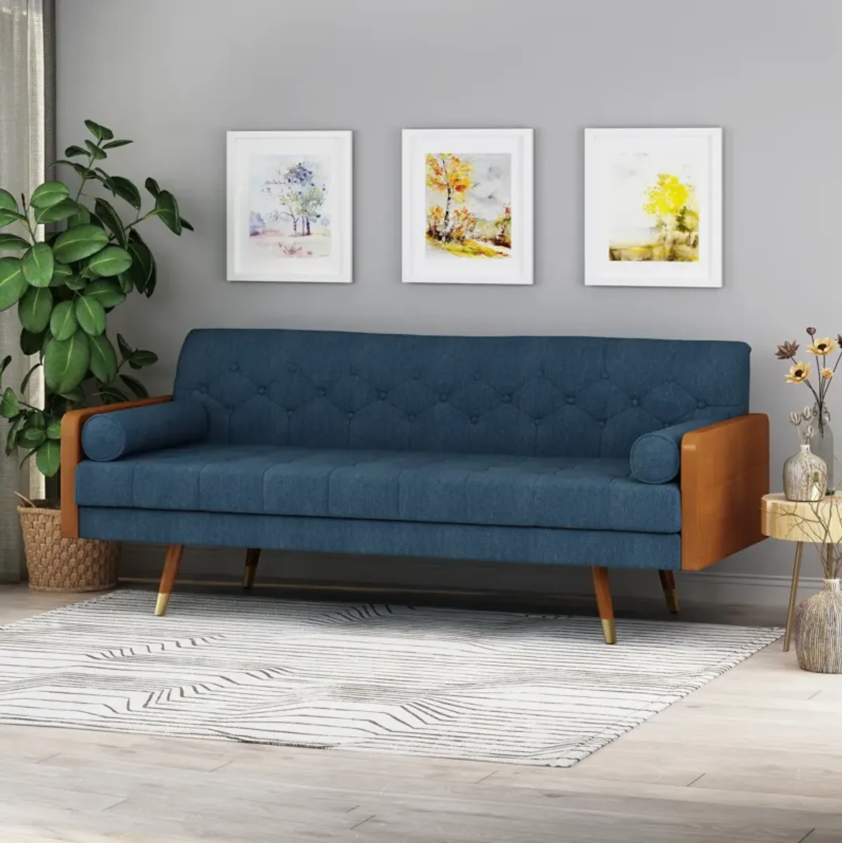 Merax  Modern Sofa with 2 Pillows