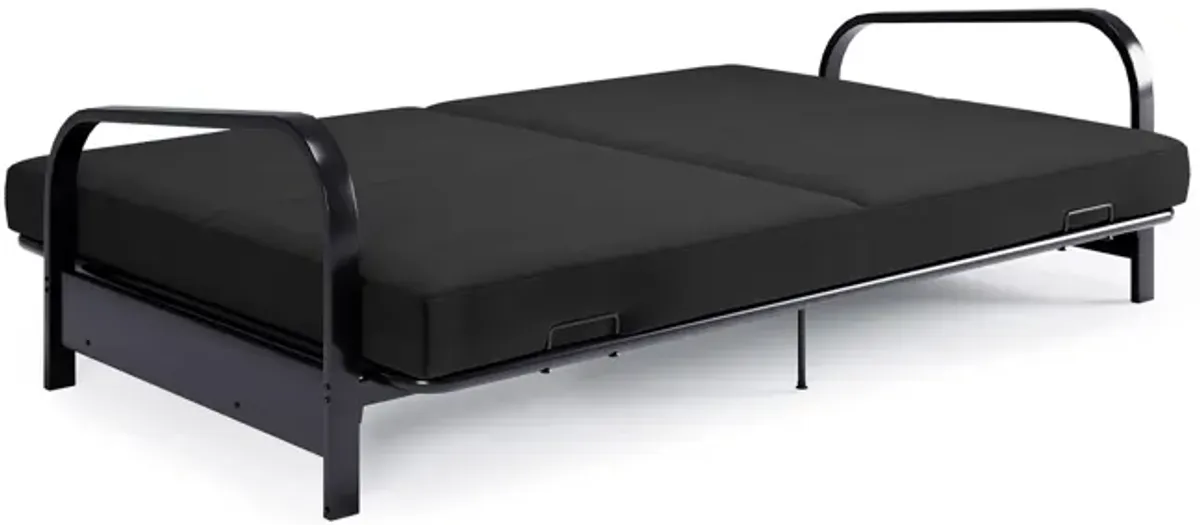 Millie Convertible Metal Frame Futon Sofa with Coil Mattress with Multiple Positions for Seating and Sleeping