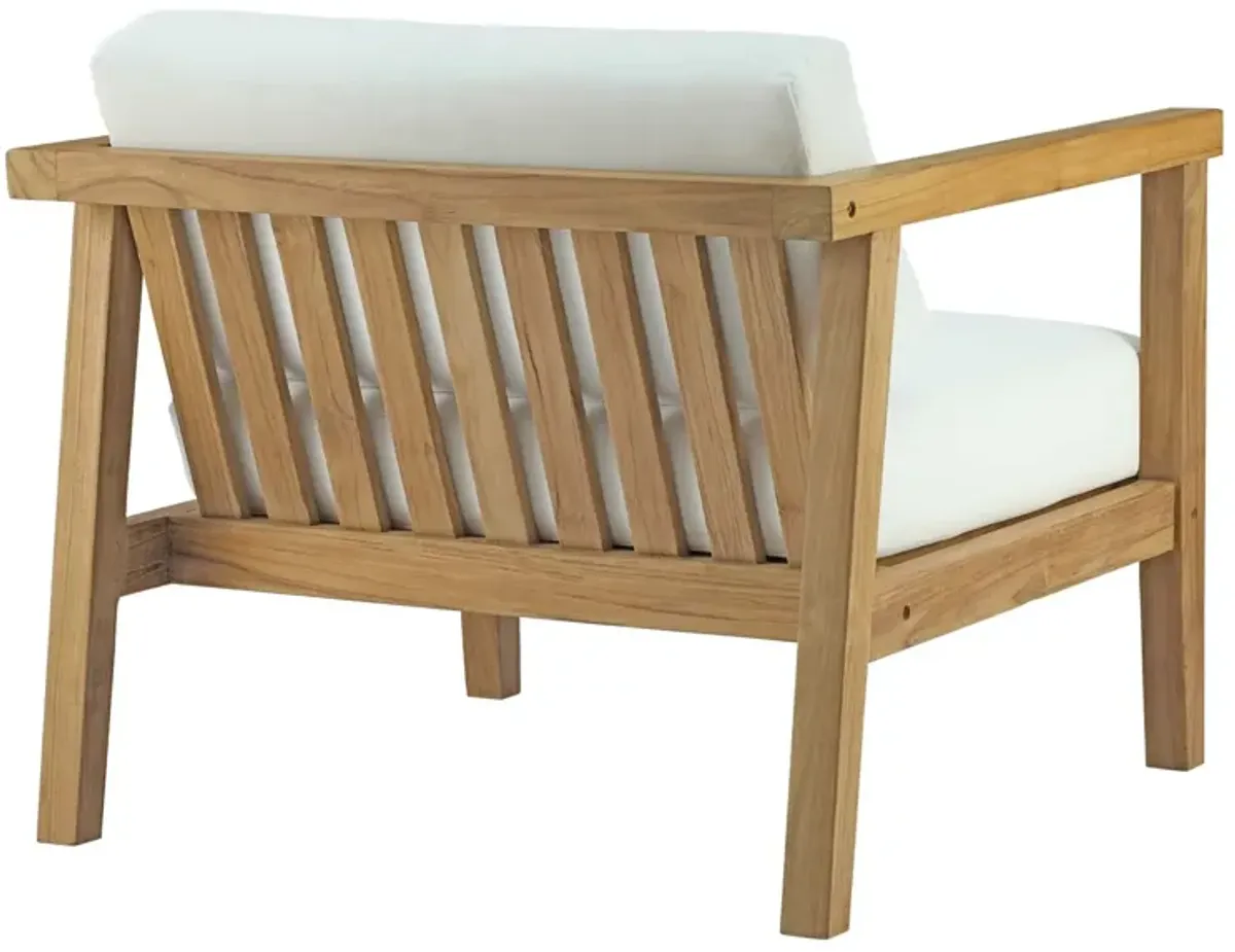 Bayport 2 Piece Outdoor Patio Teak Set - Natural White