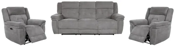 Parker Living Richland - Bristol Grey Power Reclining Sofa and Two Recliners