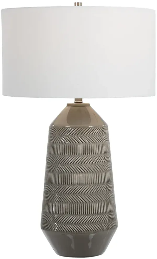 Rewind Gray Table Lamp