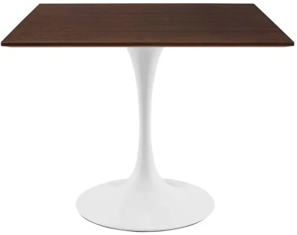 Modway - Lippa 36" Square Dining Table White Cherry Walnut