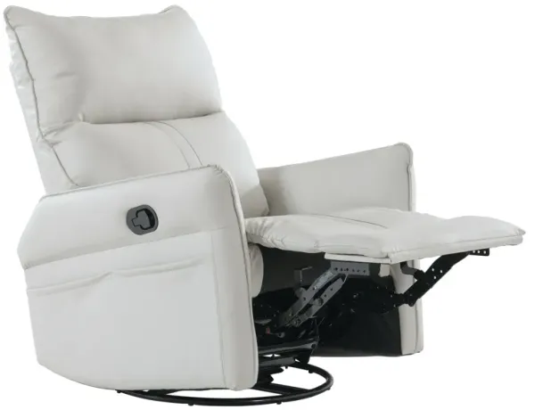 Mondawe 360 ° Swivel Nursery Rocking Swivel Recliner Chair, Glider Chair with Side Pocket
