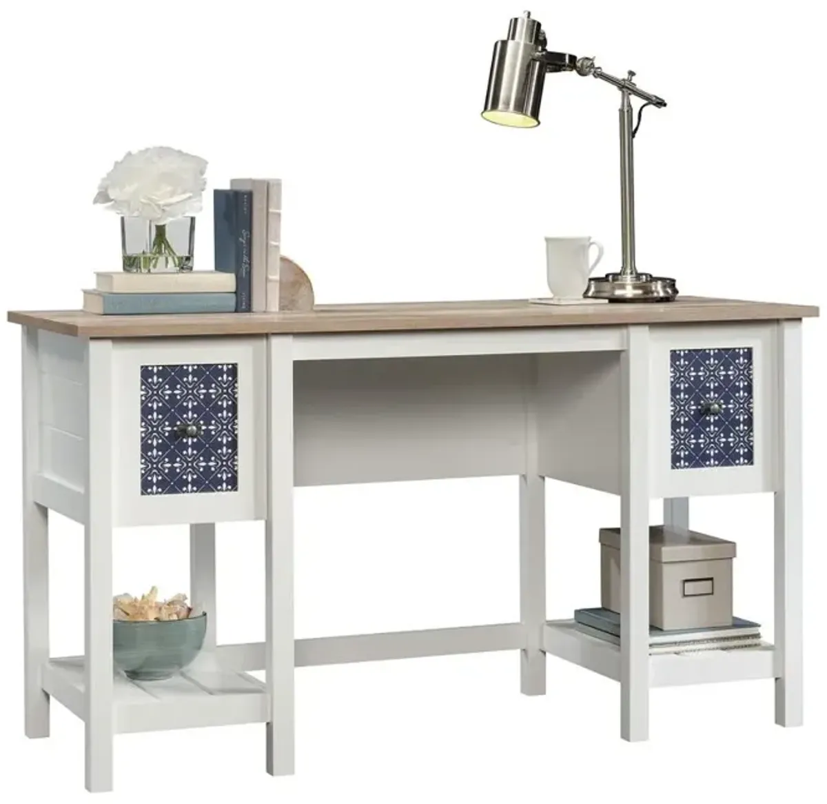 Sauder Cottage Road Desk Soft White