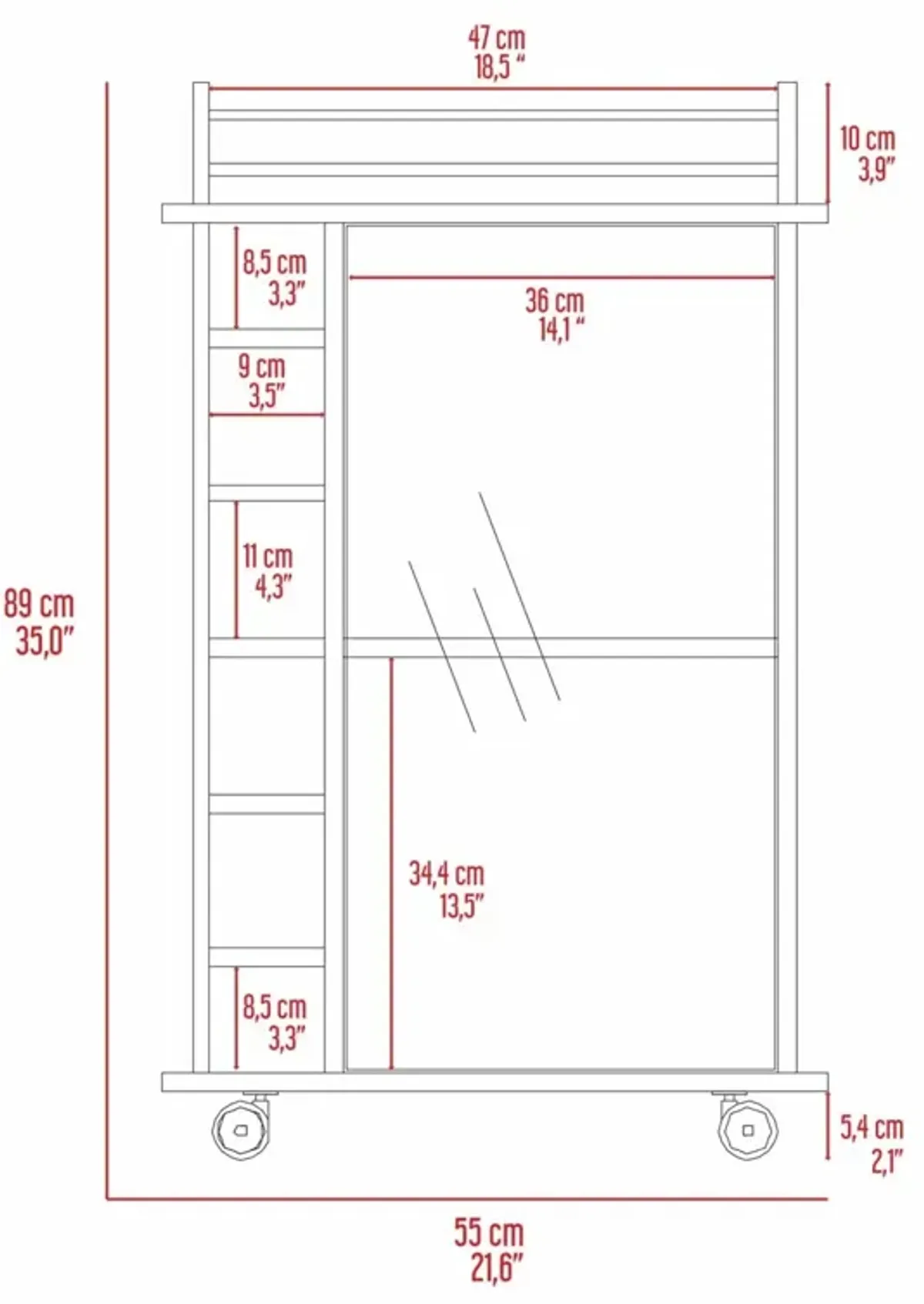 Cannon 2-Drawer Nightstand White And Light Oak