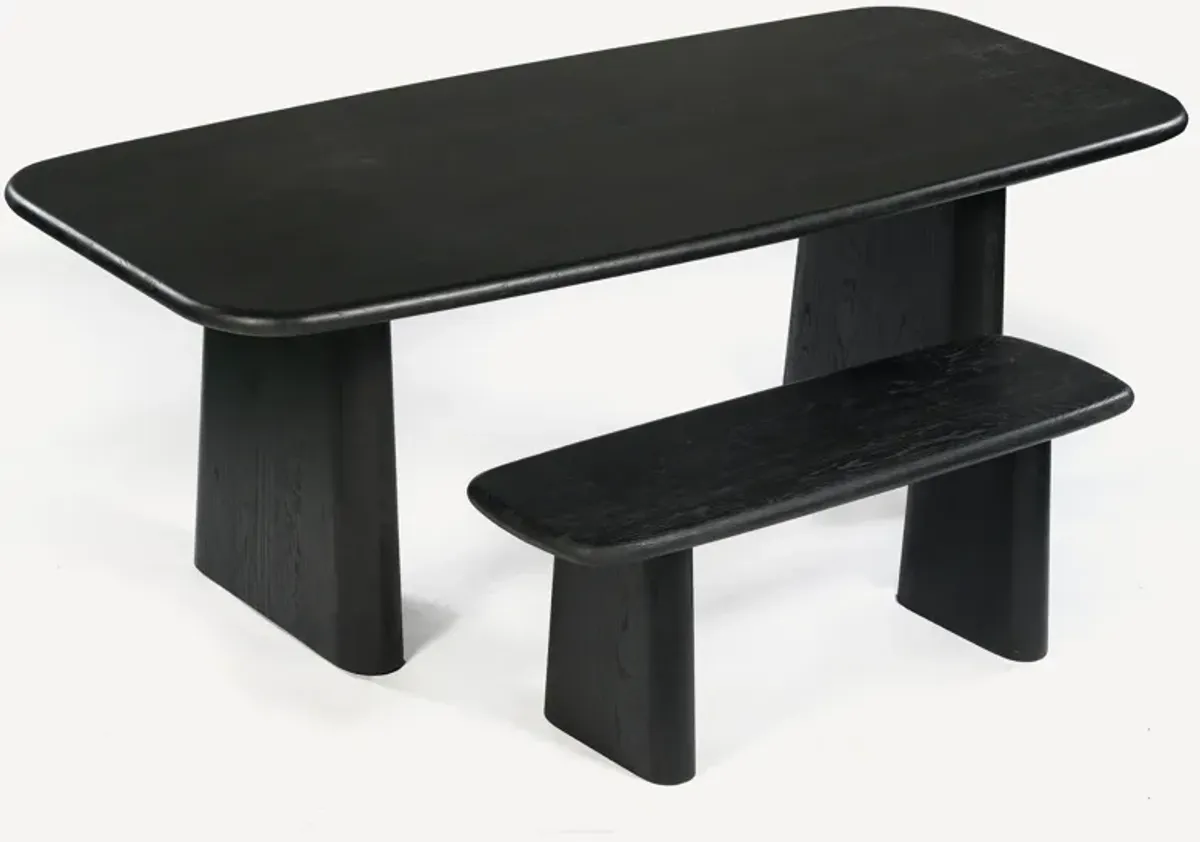 Laurel Dining Bench - Charcoal