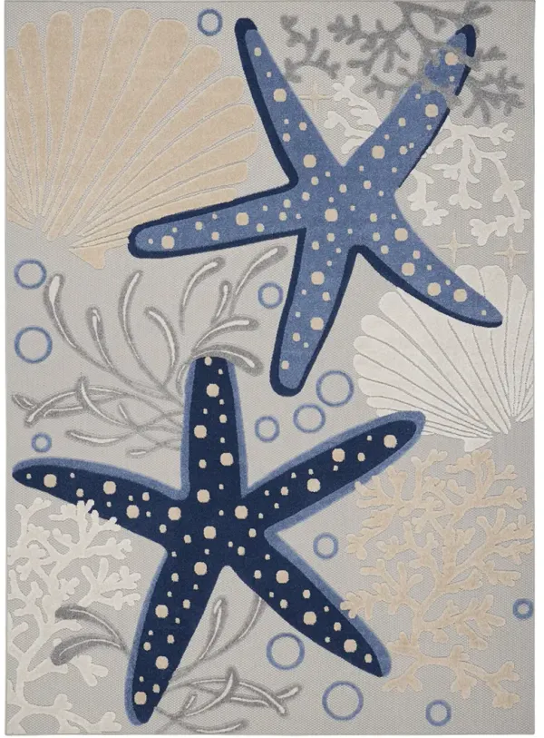 Aloha ALH24 Blue/Gray 9'6" x 13' Rug