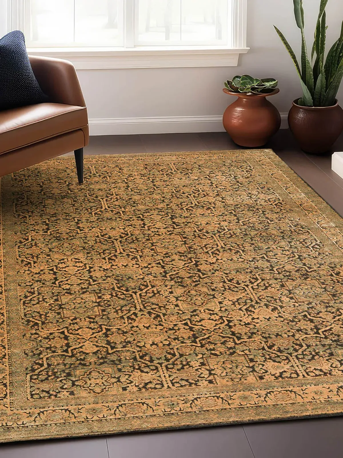 Vizcia VZ2 Gold 2'6" x 7'8" Rug