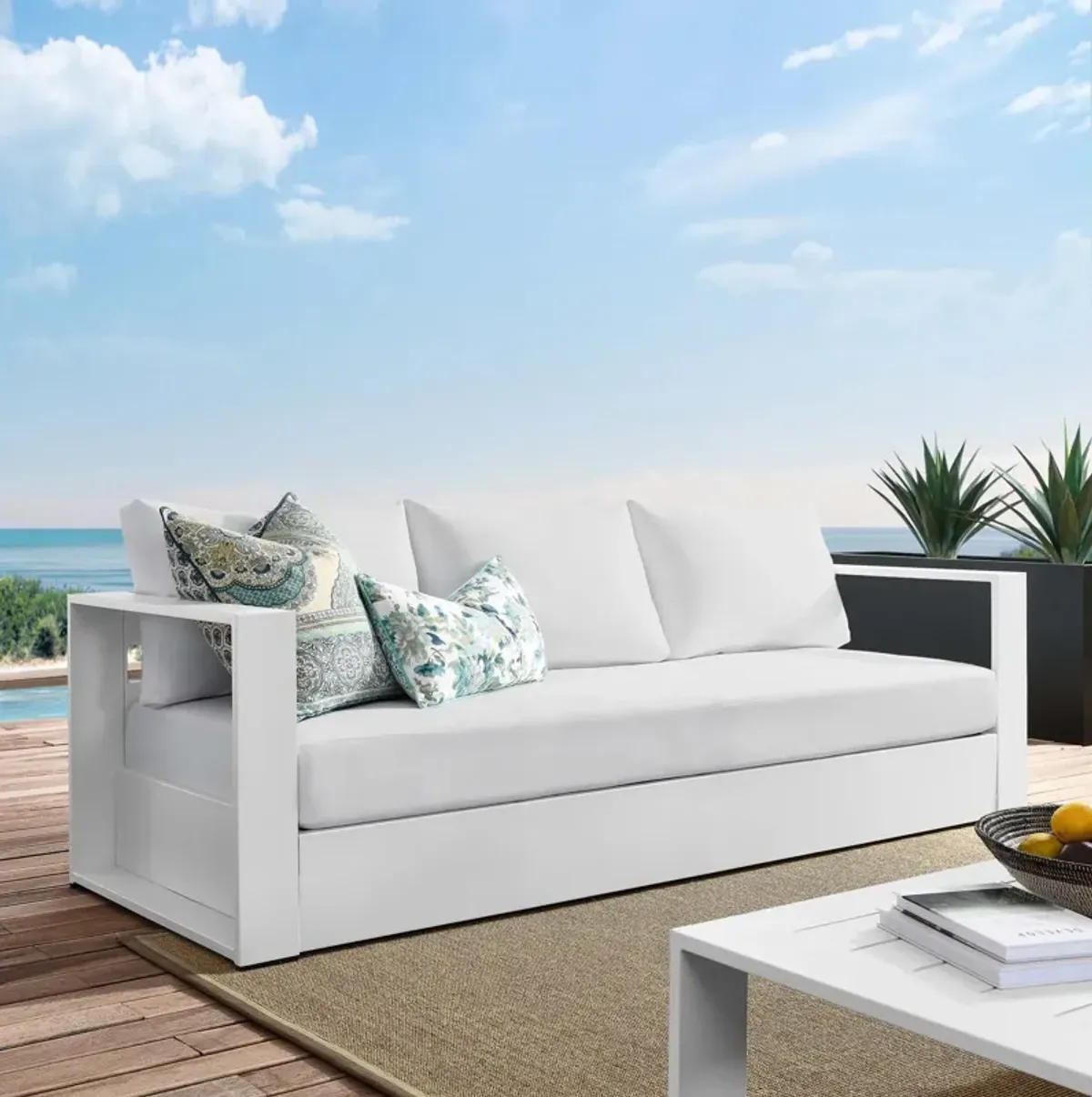 Modway - Tahoe Outdoor Patio Powder-Coated Aluminum Sofa