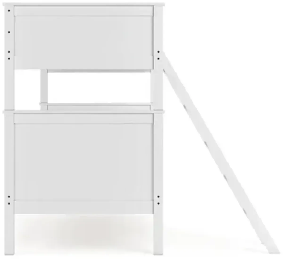 Nextonfort Twin Over Twin Bunk Bed in White