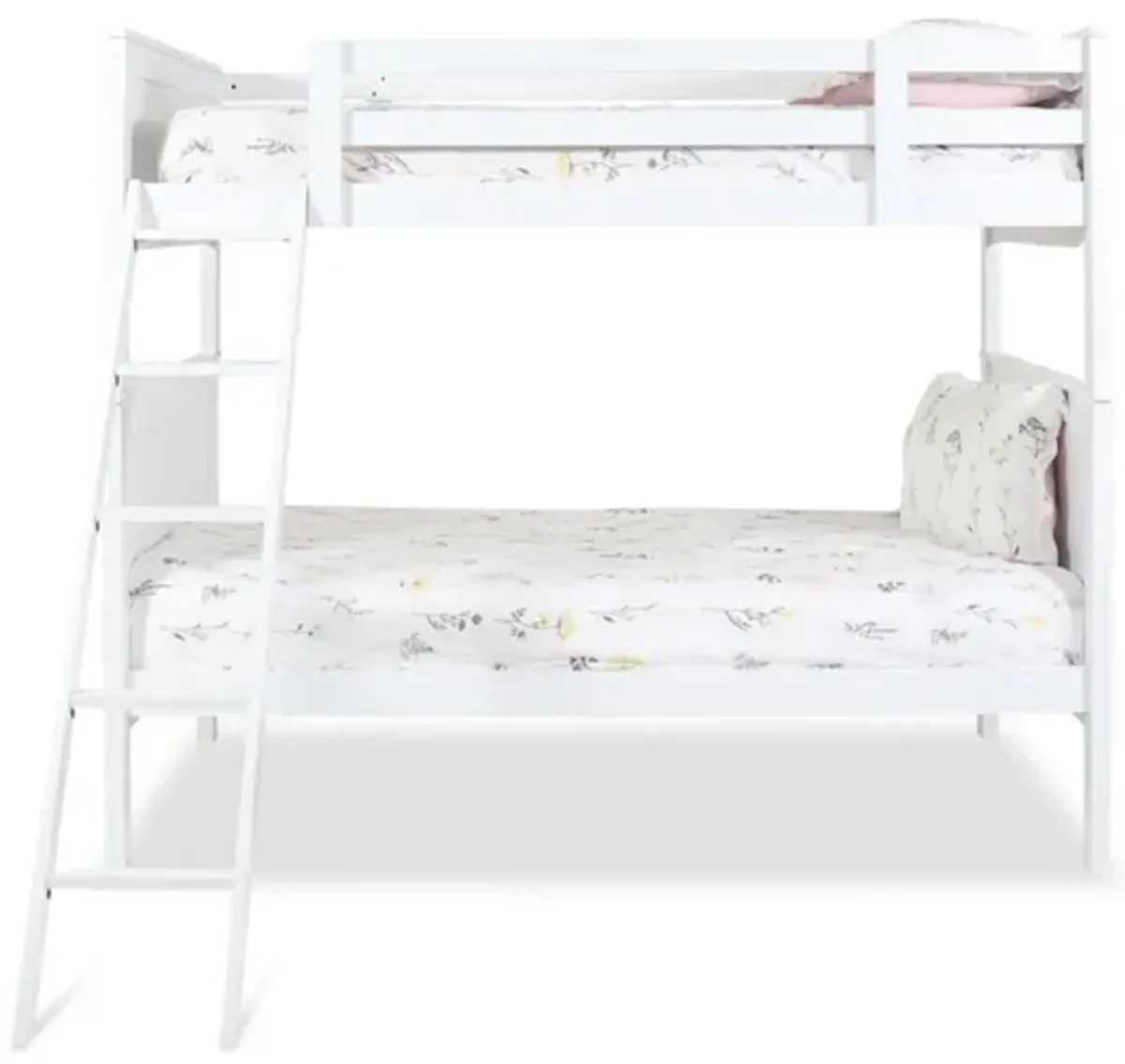 Nextonfort Twin Over Twin Bunk Bed in White