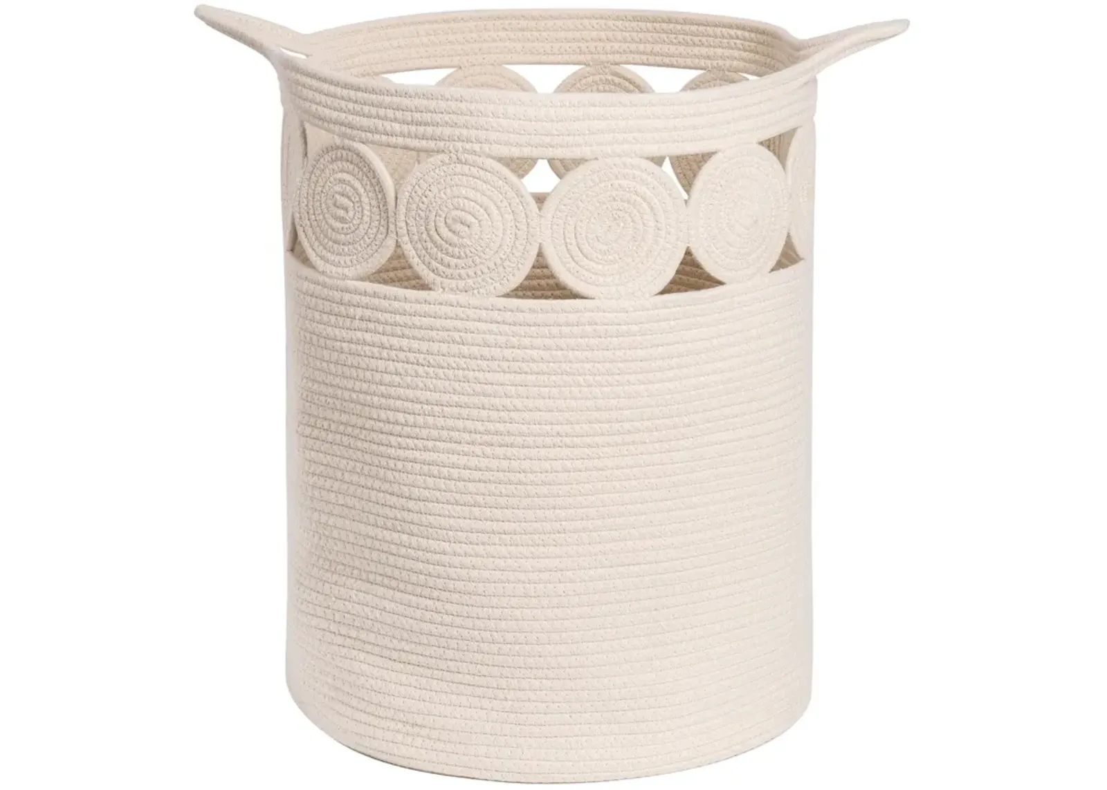 Bohemian Style Cotton Rope Storage Basket For Bedroom, Bathroom And Children's Room(Beige)