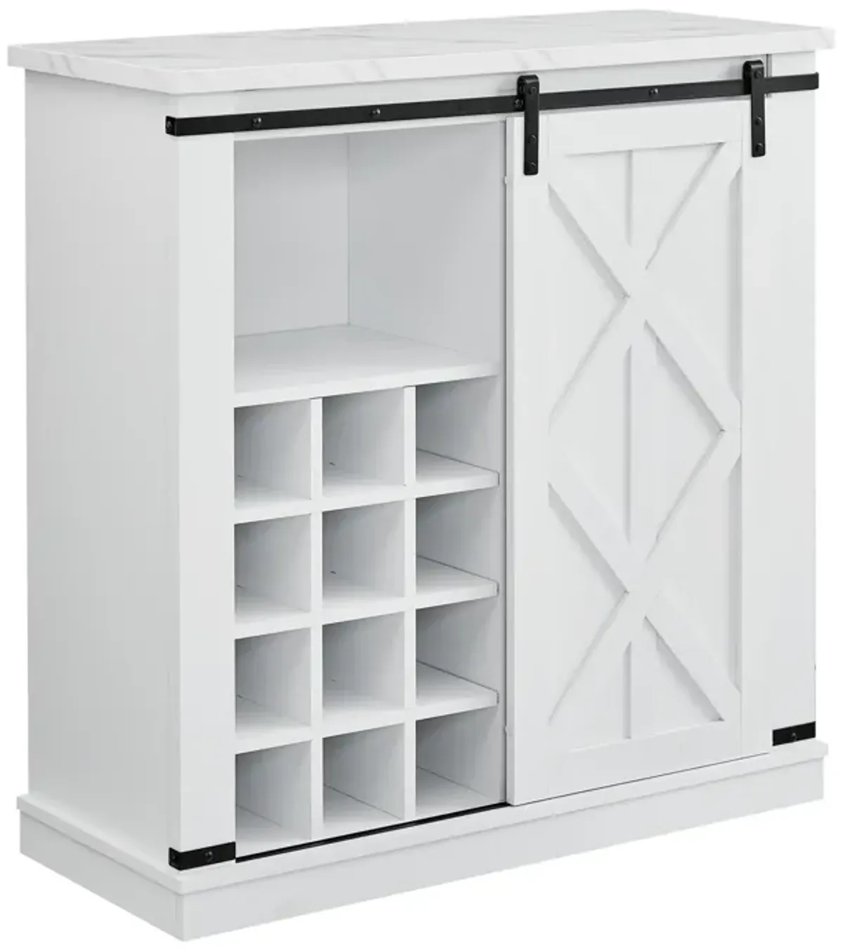 FESTIVO Rustic Wine Bar Cabinet: Space-Saving Storage Solution