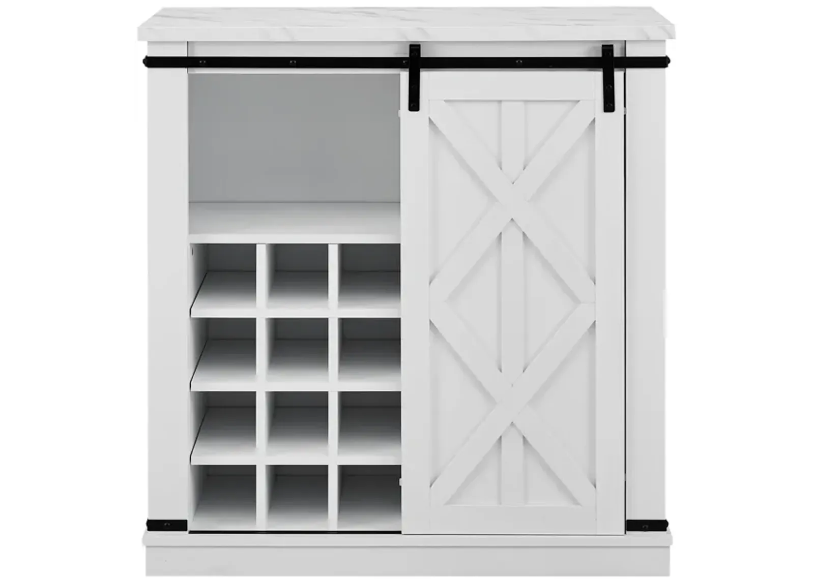 FESTIVO Rustic Wine Bar Cabinet: Space-Saving Storage Solution