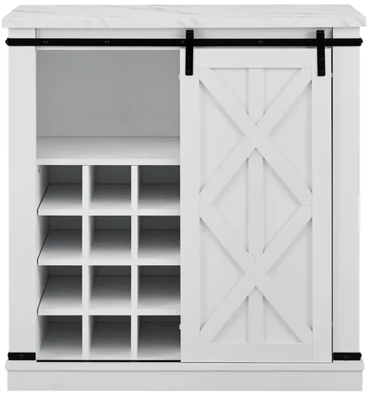 FESTIVO Rustic Wine Bar Cabinet: Space-Saving Storage Solution