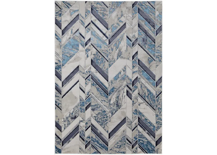 Indio 39H1F Ivory/Blue/Gray 6'7" x 9'6" Rug