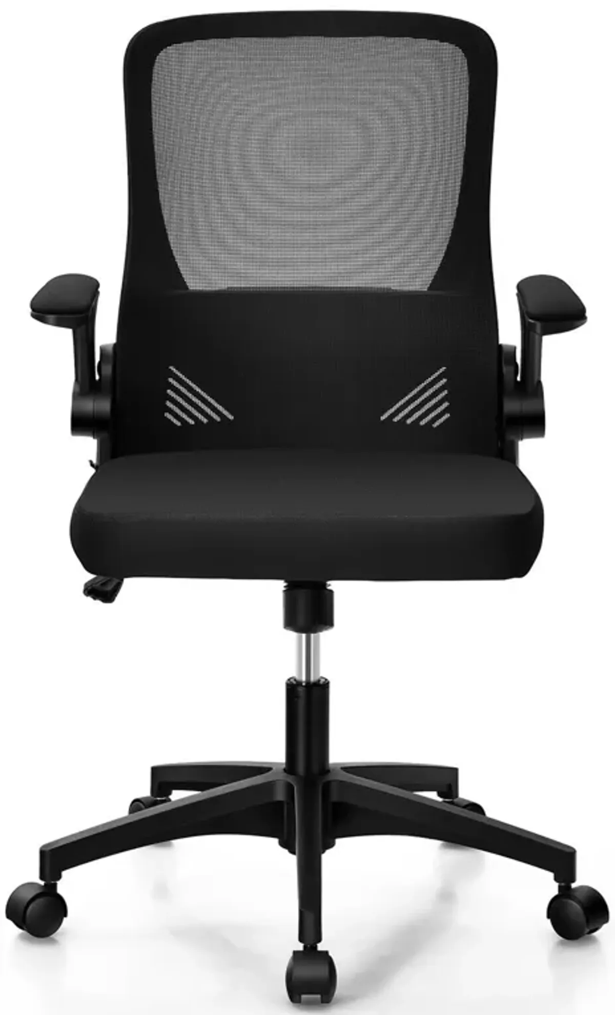 Costway Mesh Office Chair Swivel Computer Desk Chair w/Foldable Backrest & Flip-Up Arms