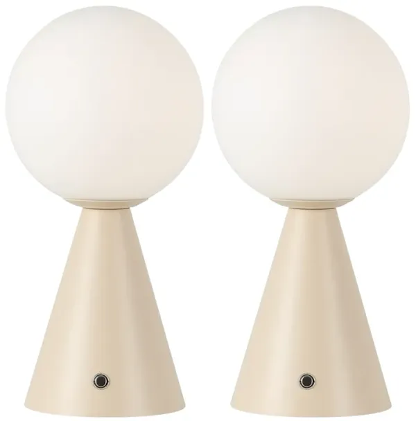 Macie 11.75" Modern Minimalist Globe Rechargeable/Cordless Dimmable Integrated LED Table Lamp with Touch Sensor