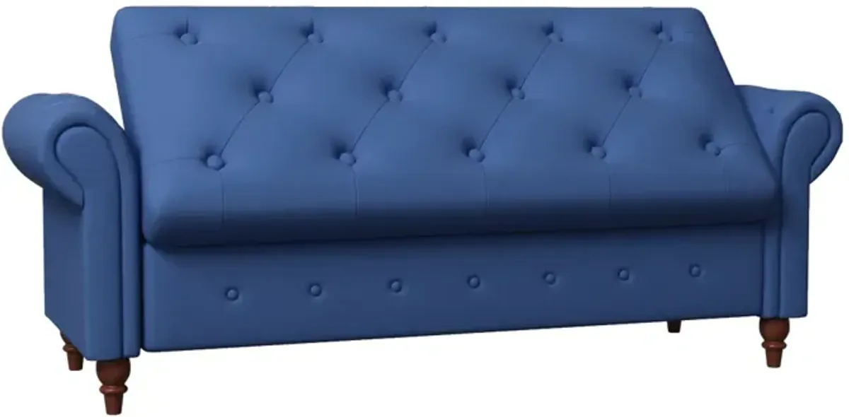 Bed Bench Navy Blue Fabric