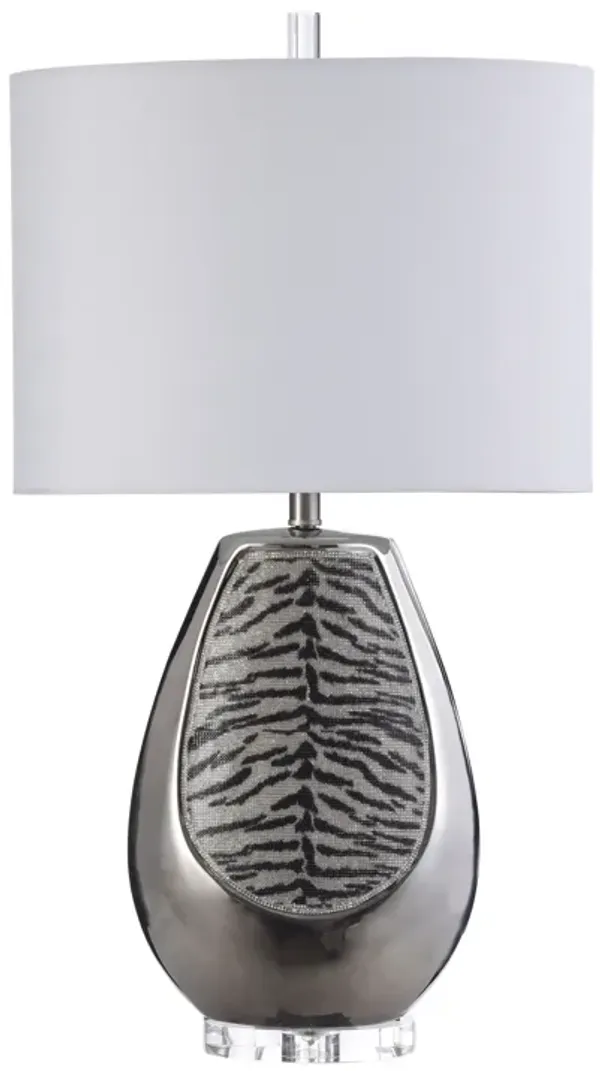 Silver Tiger Table Lamp
