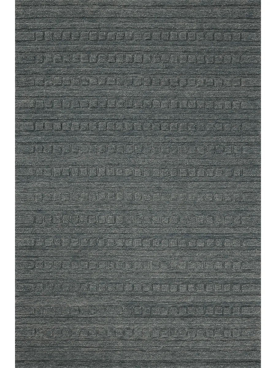 Bradley BRL-05 Teal / Teal 2''6" x 9''9" Rug by Chris Loves Julia