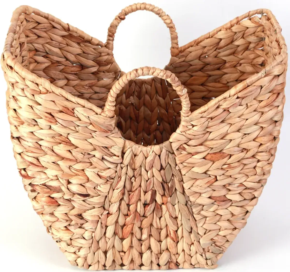 Large Wicker Laundry Basket with Round Handles